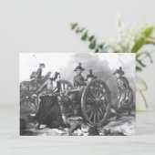 Revolutionaire Oorlog Molly Pitcher Cannon Uitnodi Kaart (Staand voorkant)