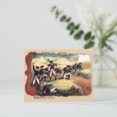 Revolutionaire Oorlog Slag Amerikaanse vlag Briefkaart (Staand voorkant)