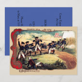 Revolutionaire Oorlog Slag Amerikaanse vlag Kaart (Voorkant / Achterkant)