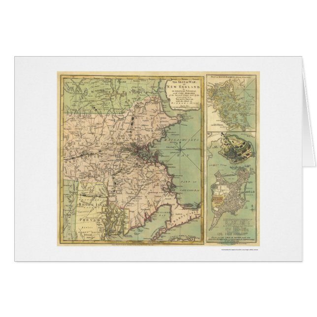 Revolutionaire Oorlogskaart - 1775 (Voorkant Horizontaal)