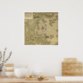 Revolutionaire Oorlogskaart - 1775 Poster (Keuken)