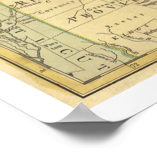 Revolutionaire Oorlogskaart - 1775 Poster (Hoek)