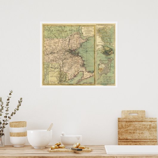 Revolutionaire Oorlogskaart - 1775 Poster (Keuken)