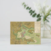Revolutionaire Oorlogskaart van Boston Harbour 177 Briefkaart (Staand voorkant)