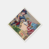 Revolutionaire Oorlogspatriottische jongen vlaggen Servetten (Hoek)