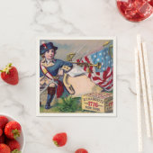 Revolutionaire Oorlogspatriottische jongen vlaggen Servetten (Insitu)