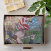 Revolutionaire Oorlogspatriottische jongen vlaggen Tissuepapier (Geschenk)