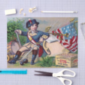 Revolutionaire Oorlogspatriottische jongen vlaggen Tissuepapier (Craft)