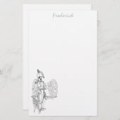 Revolutionaire oorlogssoldaat, gepersonaliseerd briefpapier (Voorkant / Achterkant)