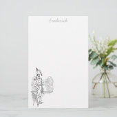 Revolutionaire oorlogssoldaat, gepersonaliseerd briefpapier (Staand voorkant)