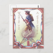 Revolutionaire Oorlogssoldaat Vuurwerkvuurkraker Briefkaart (Voorkant / Achterkant)