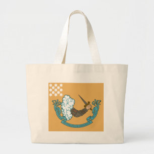 Revolutionaire oorlogsvlag grote tote bag