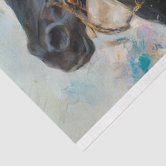 Revolutionaire Patriot vrouw te paard Decoupage Tissuepapier (Detail)