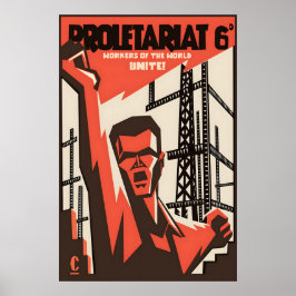 Revolutionaire visie iconische communistische prop poster