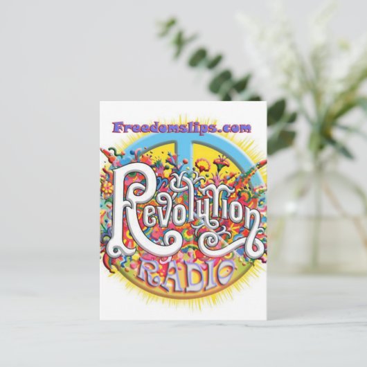 revolutionaire vrede briefkaart (Staand voorkant)