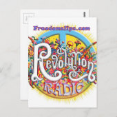 revolutionaire vrede briefkaart (Voorkant / Achterkant)