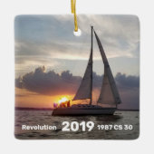 Revolutionaire Zeiling Evening 2019 Keramisch Ornament (Voorkant)