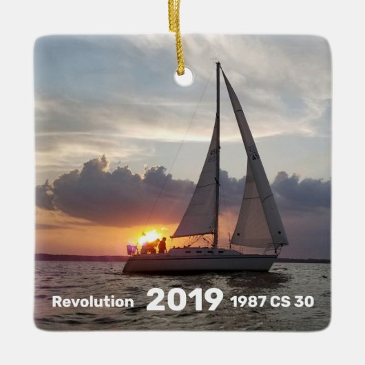 Revolutionaire Zeiling Evening 2019 Keramisch Ornament (Voorkant)