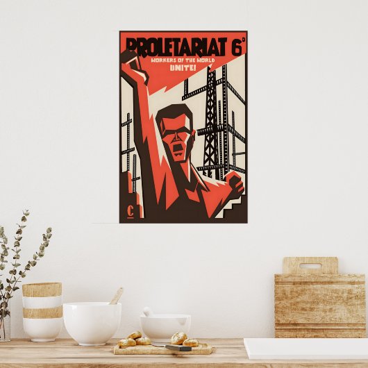 Revolutionary Vision Iconic Communist Propaganda Poster (Keuken)