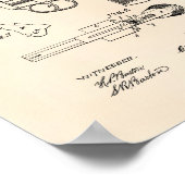 Revolver 1887 Patent Art Old Peper Poster (Hoek)