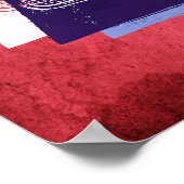 Revolver op rood poster (Hoek)