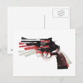 Revolver op wit briefkaart (Voorkant / Achterkant)