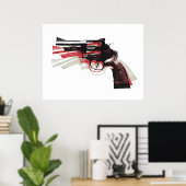 Revolver op wit poster (Thuiskantoor)