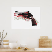 Revolver op wit poster (Keuken)