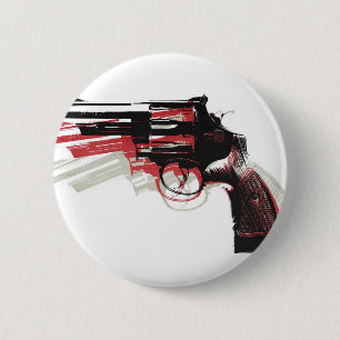 Revolver op wit ronde button 5,7 cm