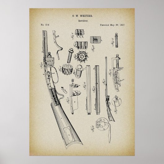Revolver Patent Poster (Voorkant)