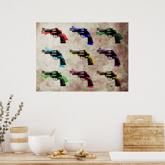 Revolver Pop Art Poster (Keuken)