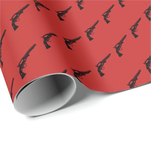 Revolver Tiled Red Cadeaupapier (Rol Hoek)