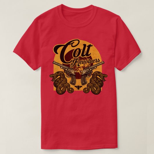 Revolvers vuurwapens t-shirt (Design voorkant)