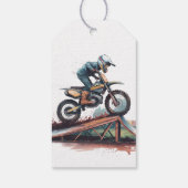 Revved Up Racer: Motorbike Verjaardag Bash Bedankt Cadeaulabel (Achterkant)