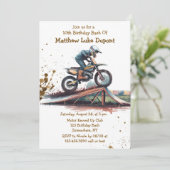 Revved Up Racer: Verjaardag motorfiets Bash Kaart (Staand voorkant)