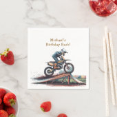 Revved Up Racer: Verjaardag motorfiets Bash Servet (Insitu)