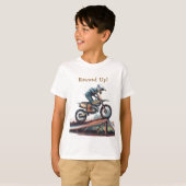 Revved Up Racer: Verjaardag motorfiets Bash T-shirt (Voorkant volledig)
