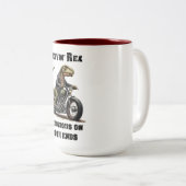 Revvin' Rex Dinosaurus Tweekleurige Koffiemok (Voorkant rechts)