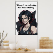 Revy – Black Lagoon Money Quote Motivation Poster (Keuken)