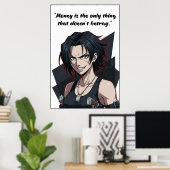Revy – Black Lagoon Money Quote Motivation Poster (Thuiskantoor)