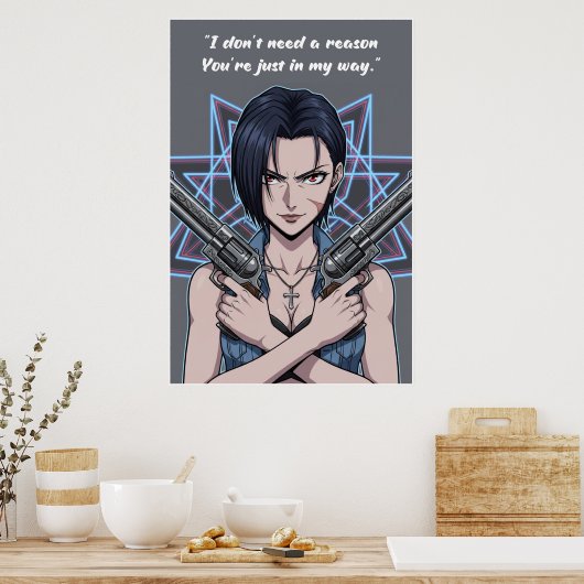 Revy – Black Lagoon Quote Poster (Keuken)