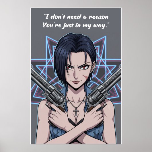 Revy – Black Lagoon Quote Poster (Voorkant)
