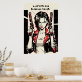 Revy – Lead Is the Only Language Quote Poster (Keuken)