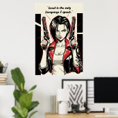 Revy – Lead Is the Only Language Quote Poster (Thuiskantoor)