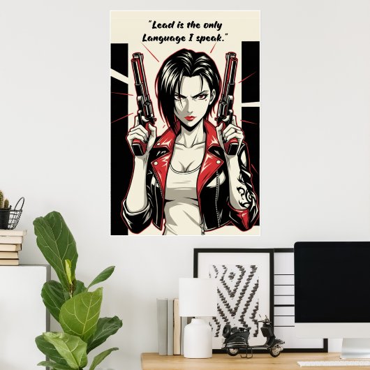 Revy – Lead Is the Only Language Quote Poster (Thuiskantoor)