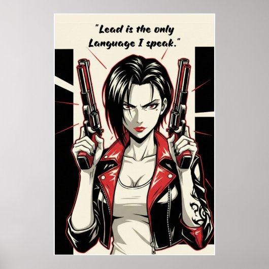 Revy – Lead Is the Only Language Quote Poster (Voorkant)