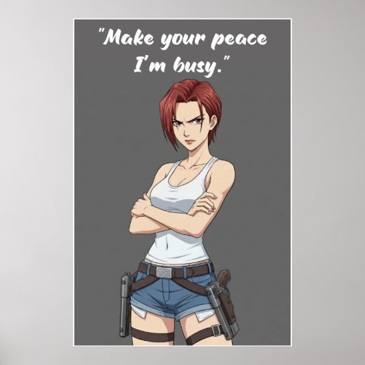 Revy – Make Your Peace Quote Poster | Anime Wall (Voorkant)