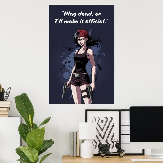 Revy – Play Dead Quote Poster | Anime Wall Art (Thuiskantoor)