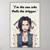Revy – Pulls the Trigger Quote Poster | Anime Wall (Voorkant)