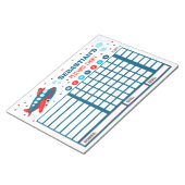 Reward Chart Airplane Personated Chore Chart Notitieblok (Schuin)